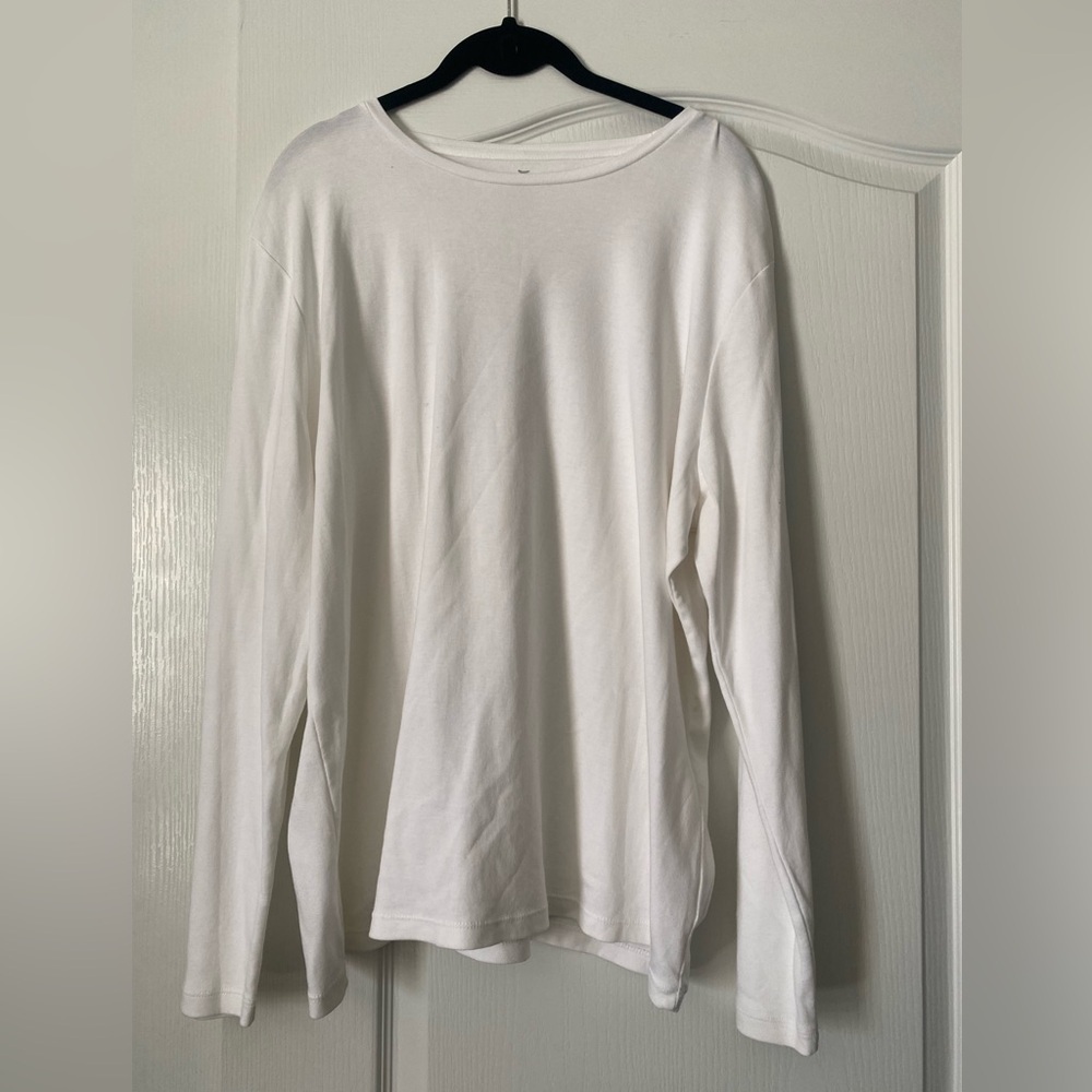 Talbots Woman Crewneck Tee White Women’s Size 2X